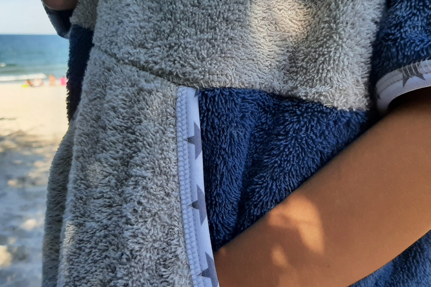 Ponczo kąpielowe Blue Star dla dzieci i dorosłych