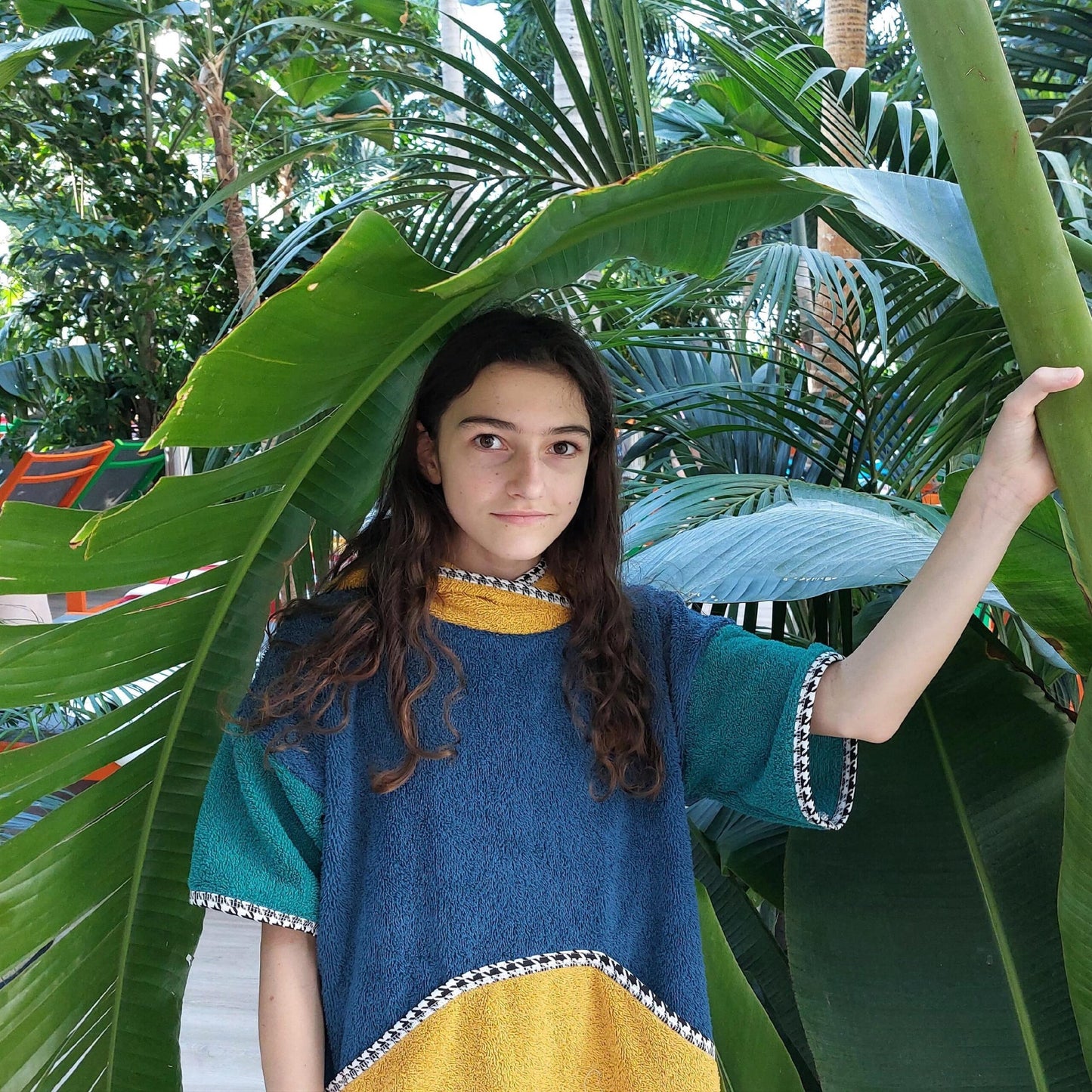 Surf Ponczo Tricolore - bawełna frotte