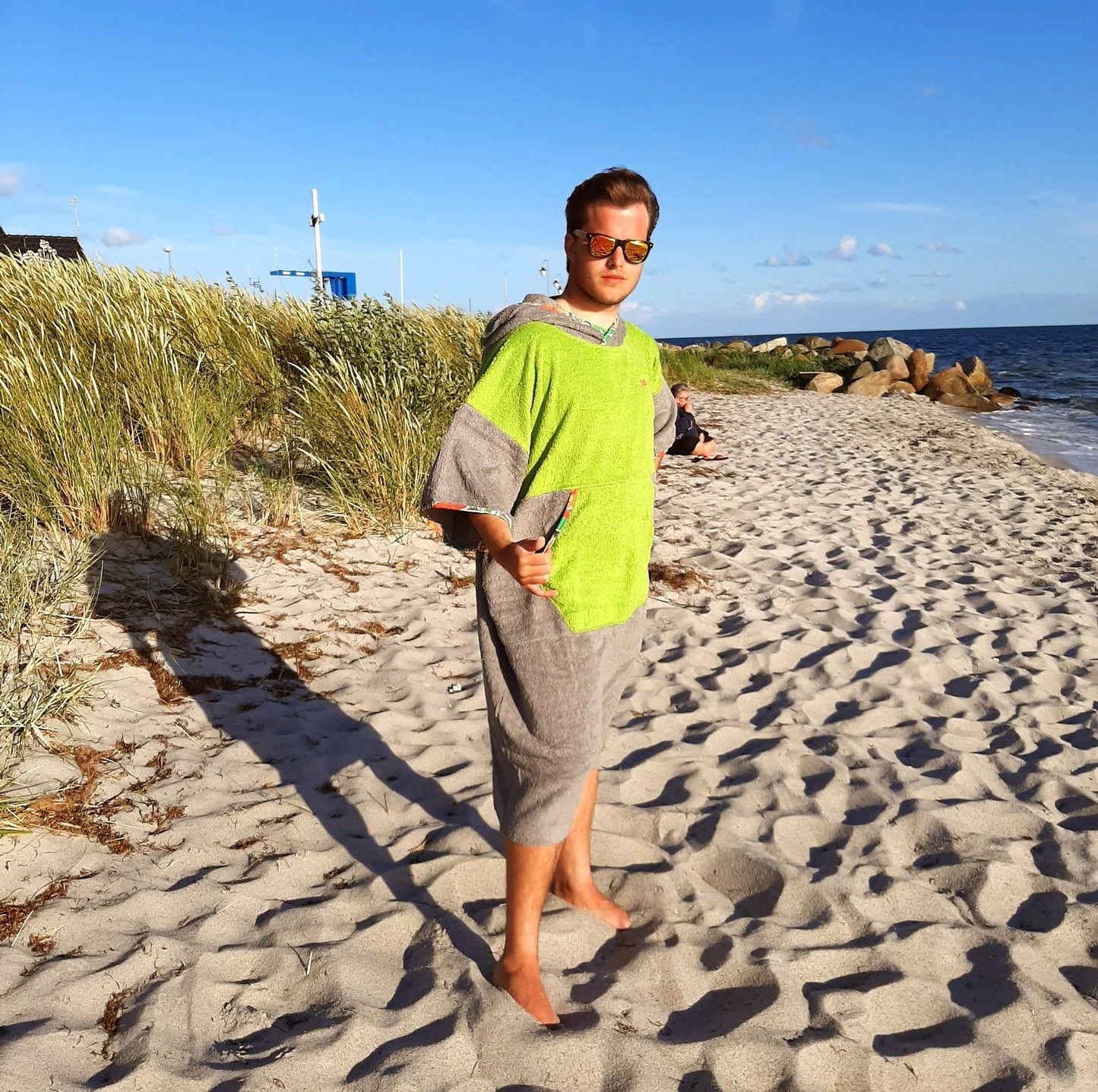 Surf Ponczo Green Mexico - bawełna frotte