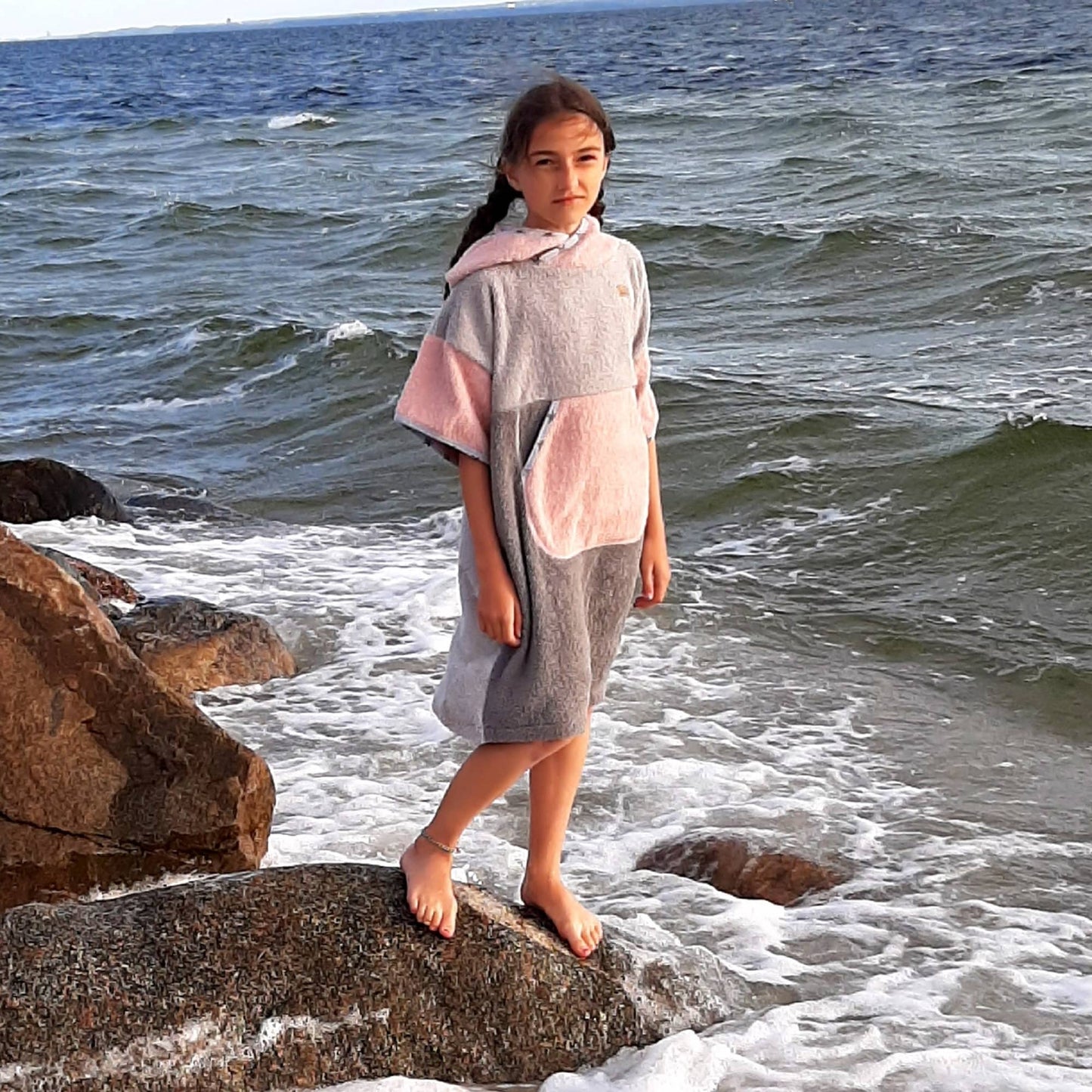 Ponczo Powdery Stars - bawełna frotte