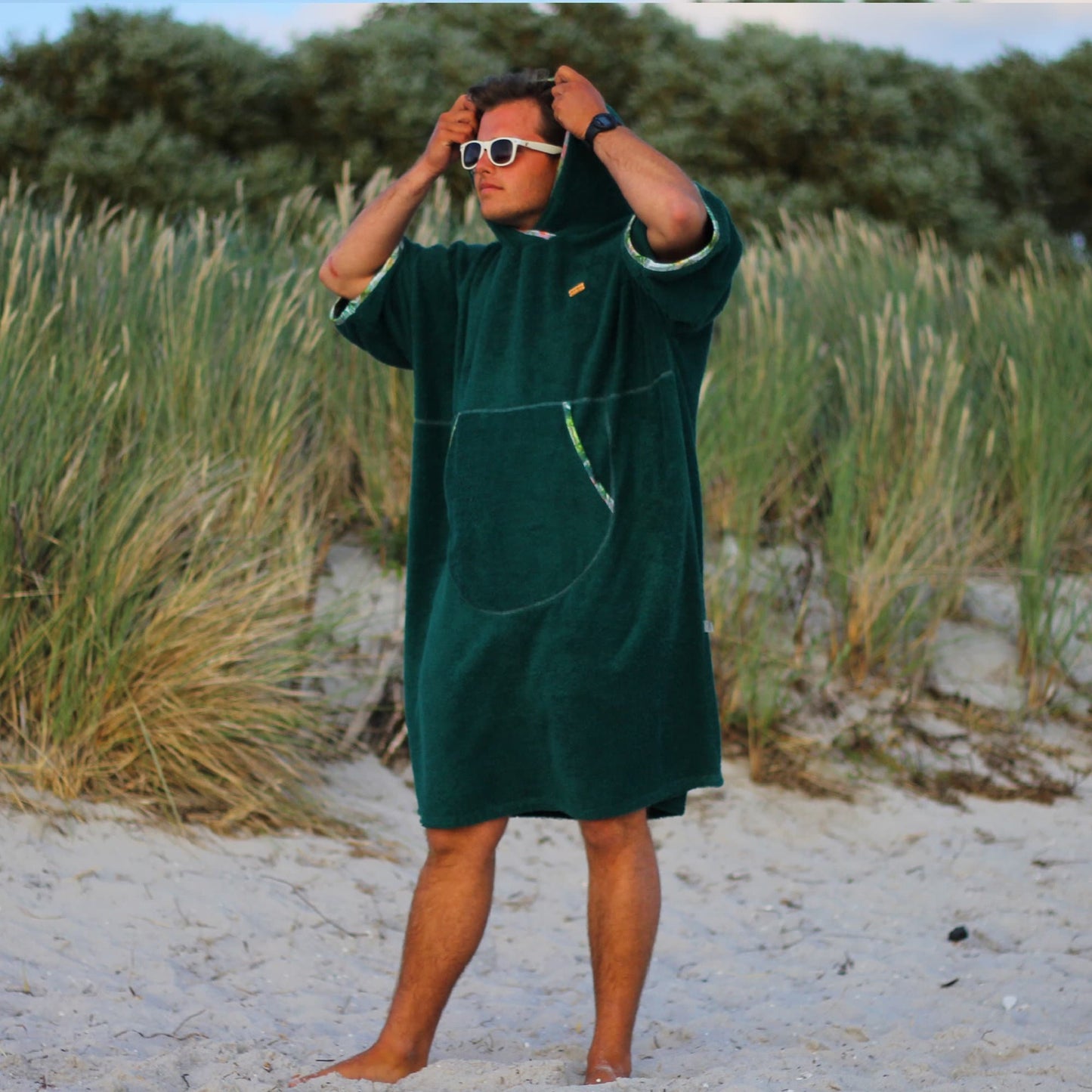 Ponczo bawełniane dla morsa | frotte – Rain Forest