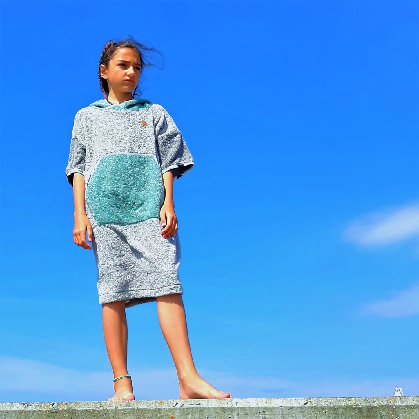 Surf Ponczo Green Mile - bawełna frotte