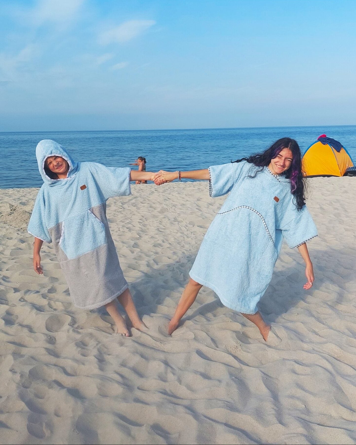 Ponczo Plażowe Just Blue - bawełna frotte