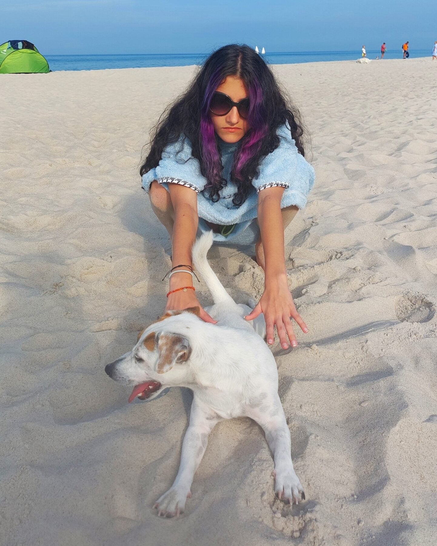 Ponczo Plażowe Just Blue - bawełna frotte