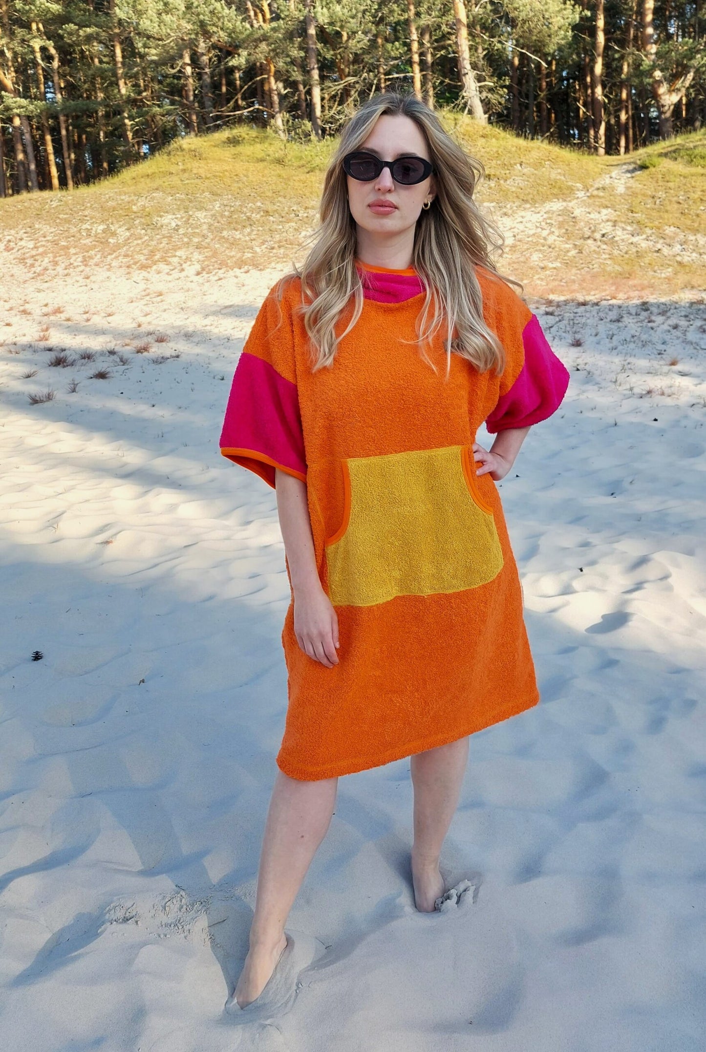 Ponczo Plażowe Candy Girl - bawełna frotte