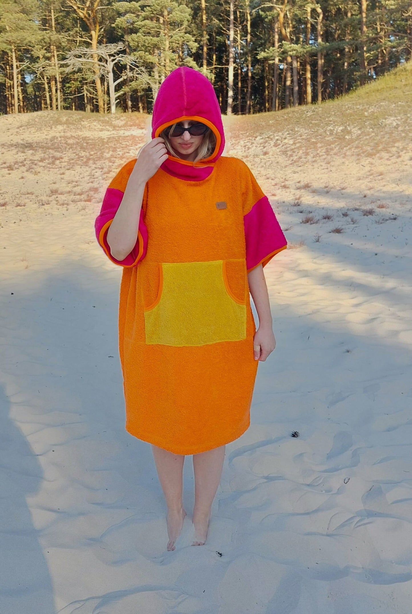 Ponczo Plażowe Candy Girl - bawełna frotte