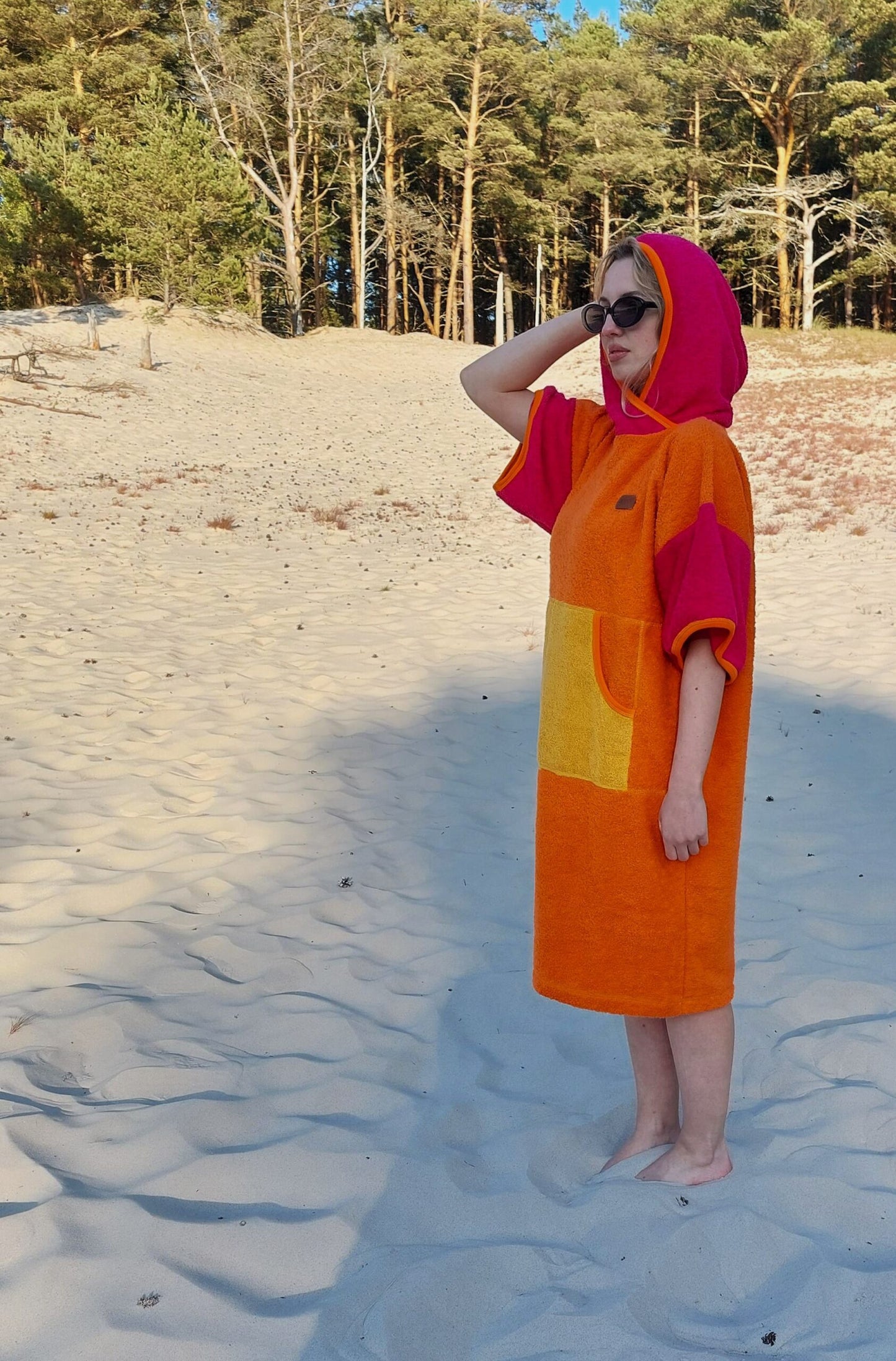 Ponczo Plażowe Candy Girl - bawełna frotte