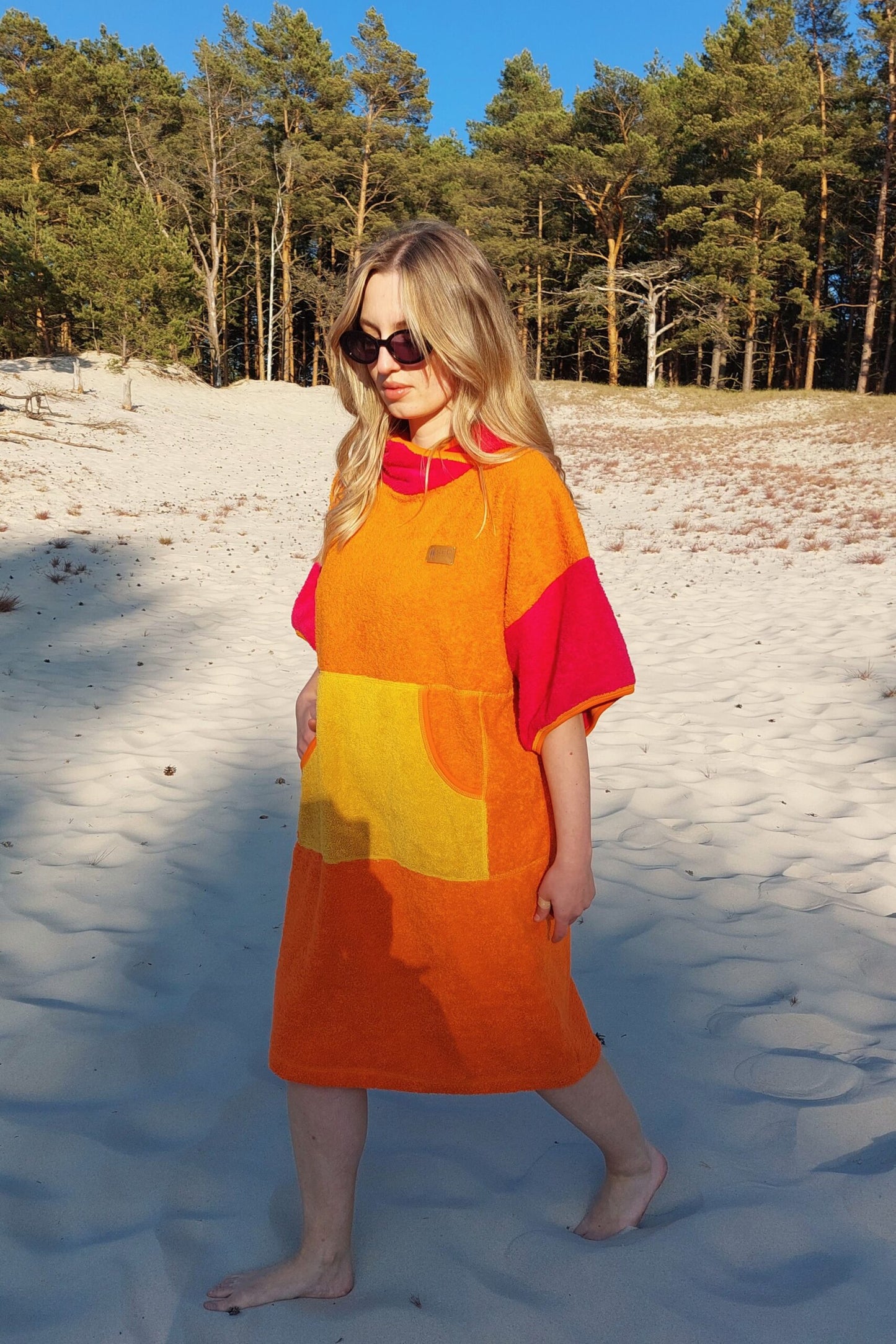 Ponczo Plażowe Candy Girl - bawełna frotte