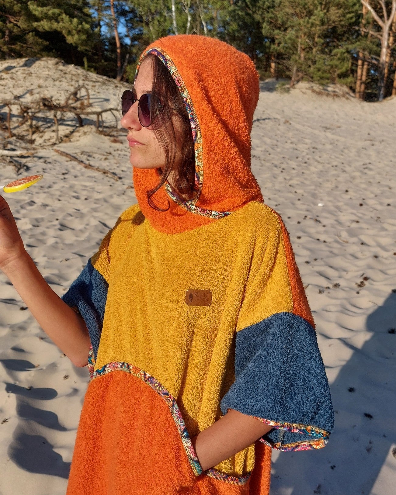 Ponczo kąpielowe Lollypop - bawełna frotte