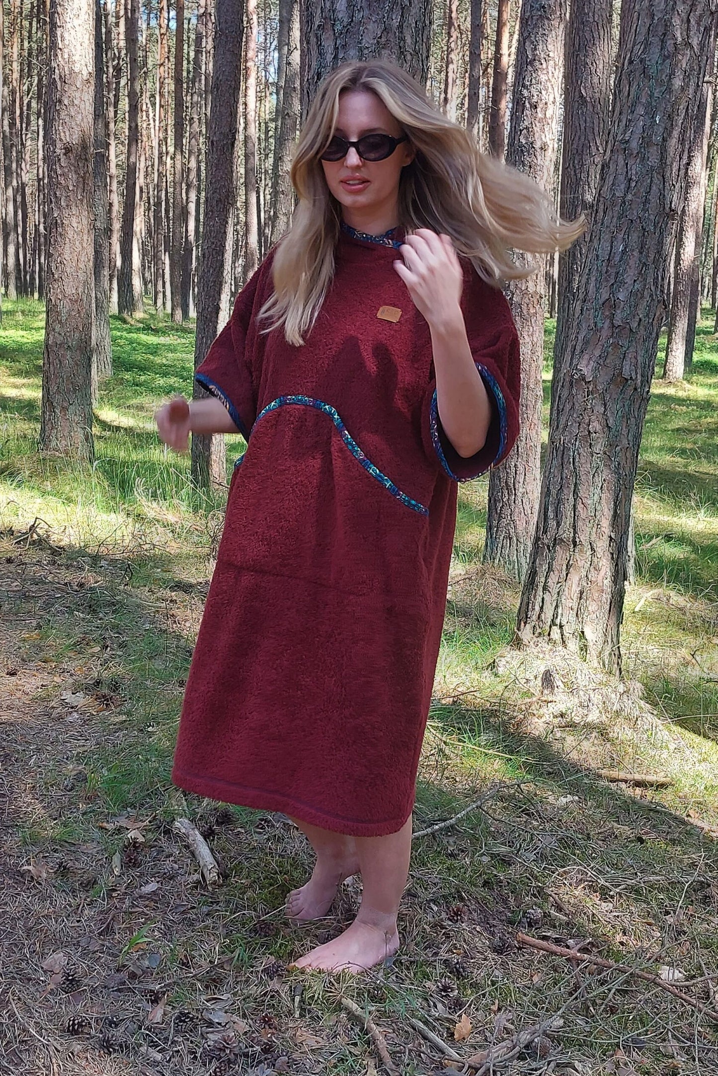 Ponczo Plażowe Scarlett - frotte bawełniane