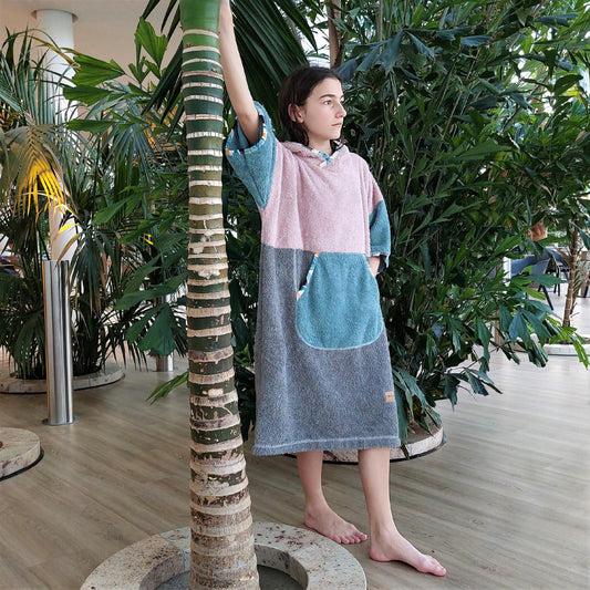 Surf Ponczo Pastel Beach - bawełna frotte