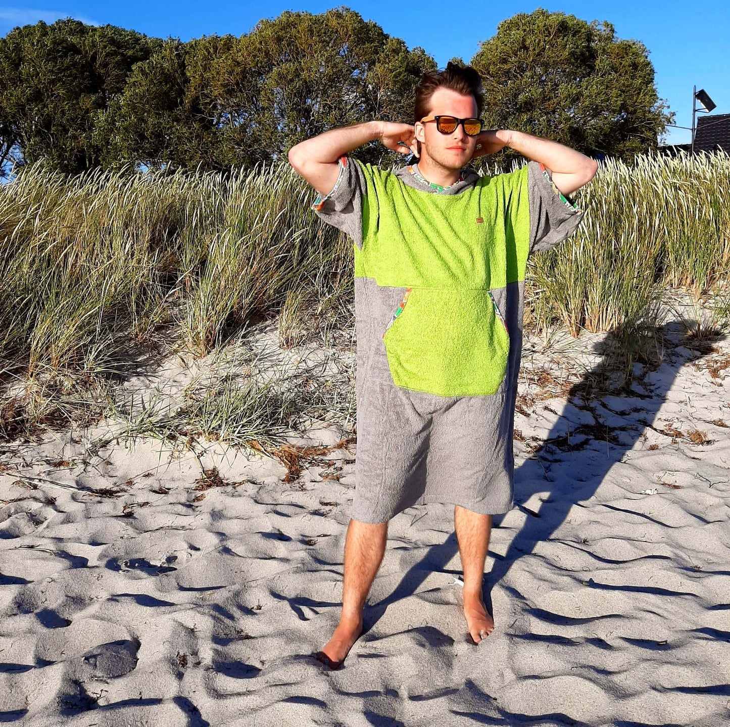 Surf Ponczo Green Mexico - bawełna frotte