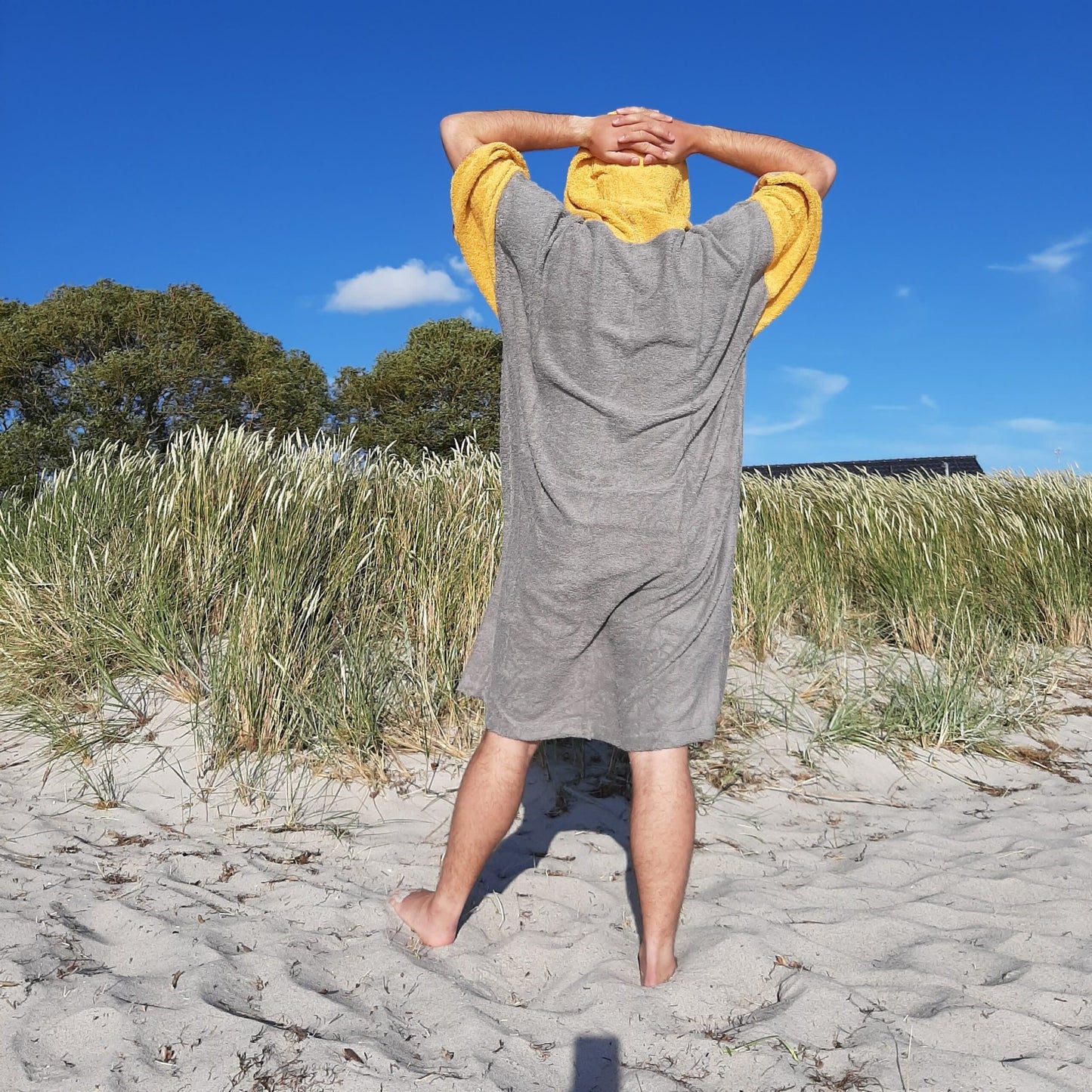 Surf Ponczo Spicy Mustard - bawełna frotte