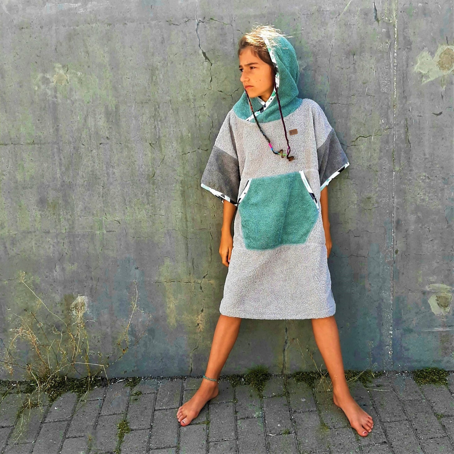 Surf Ponczo Green Mile - bawełna frotte