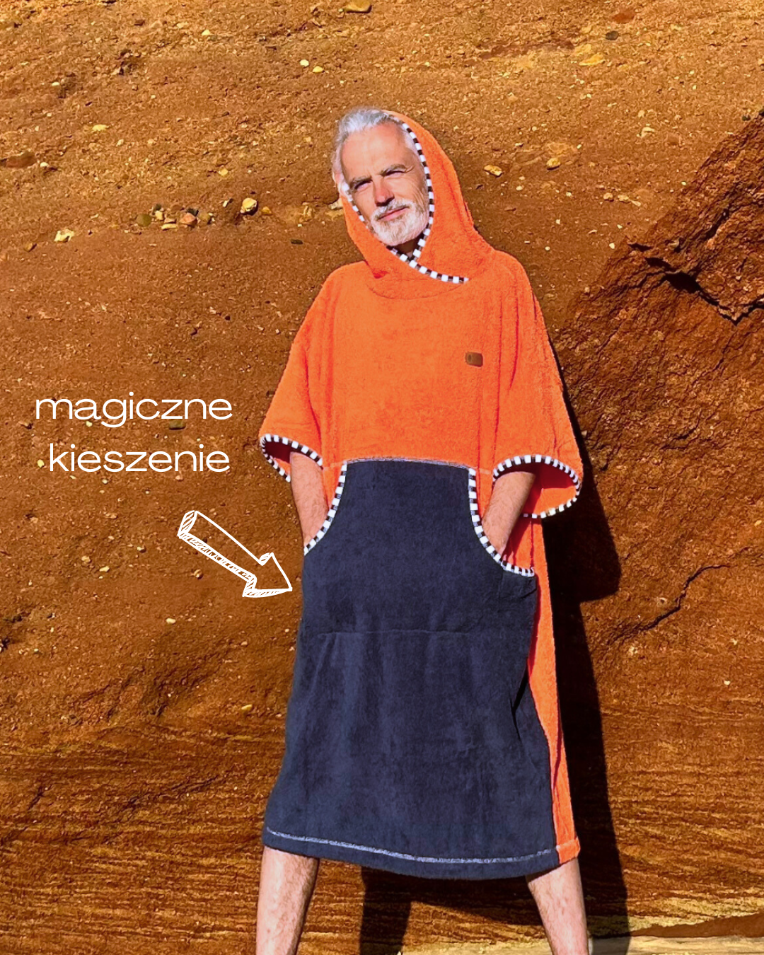 Ponczo Plażowe Balear - bawełna frotte