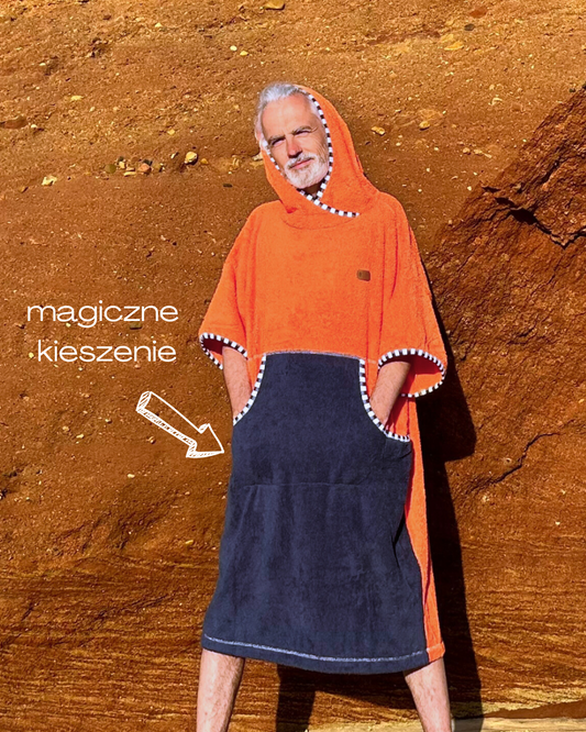 Ponczo Plażowe Balear - bawełna frotte