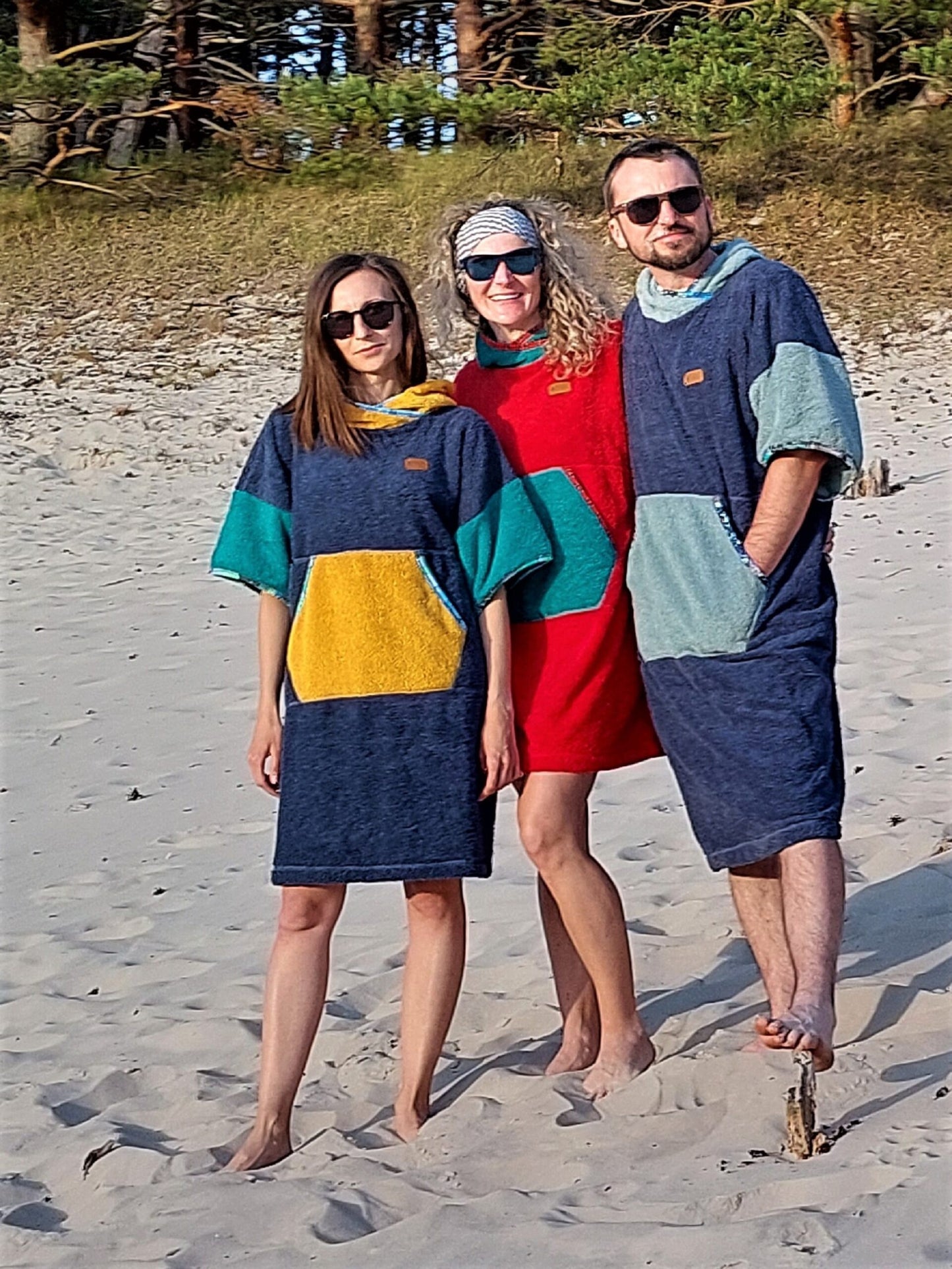 Surf Ponczo Deep Blue - bawełna frotte