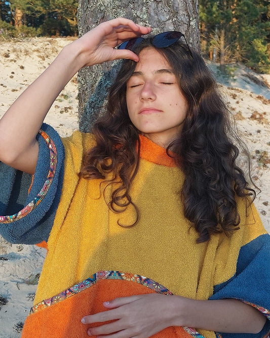 Ponczo kąpielowe Lollypop - bawełna frotte