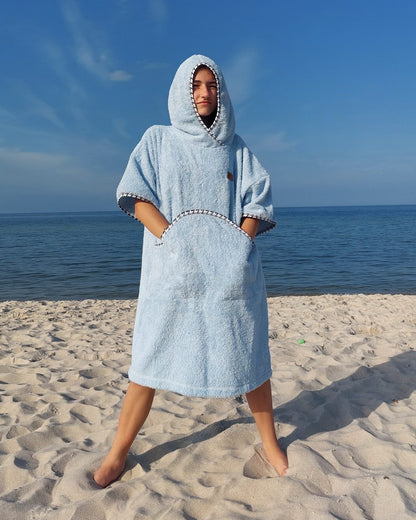 Ponczo Plażowe Just Blue - bawełna frotte