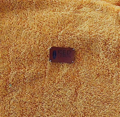 Ponczo kąpielowe Banana Yellow - bawełna frotte