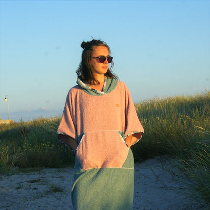 Ponczo kąpielowe damskie Green Sage