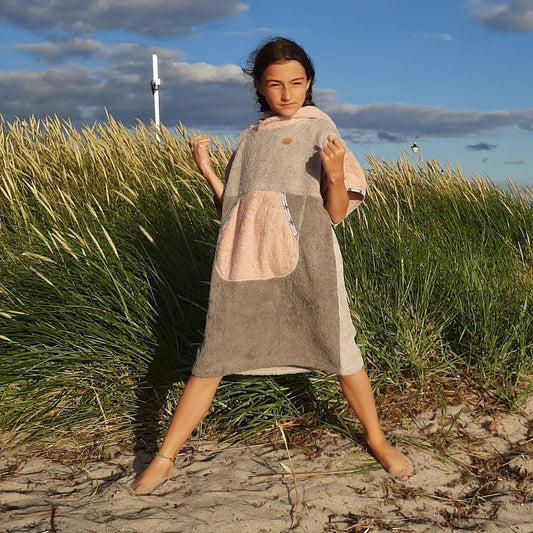 Ponczo Powdery Stars - bawełna frotte