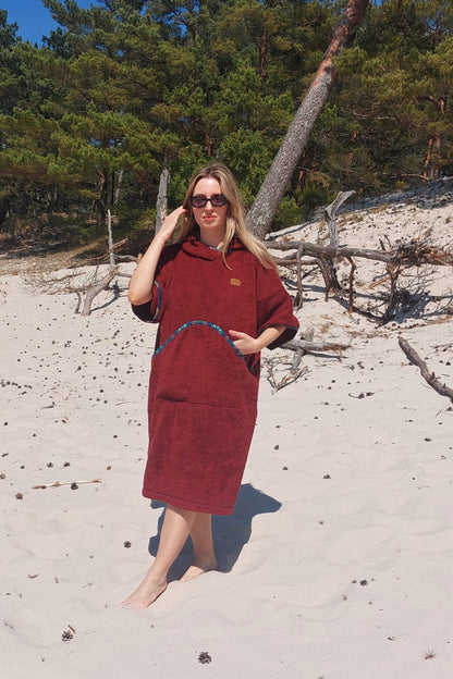 Ponczo Plażowe Scarlett - frotte bawełniane