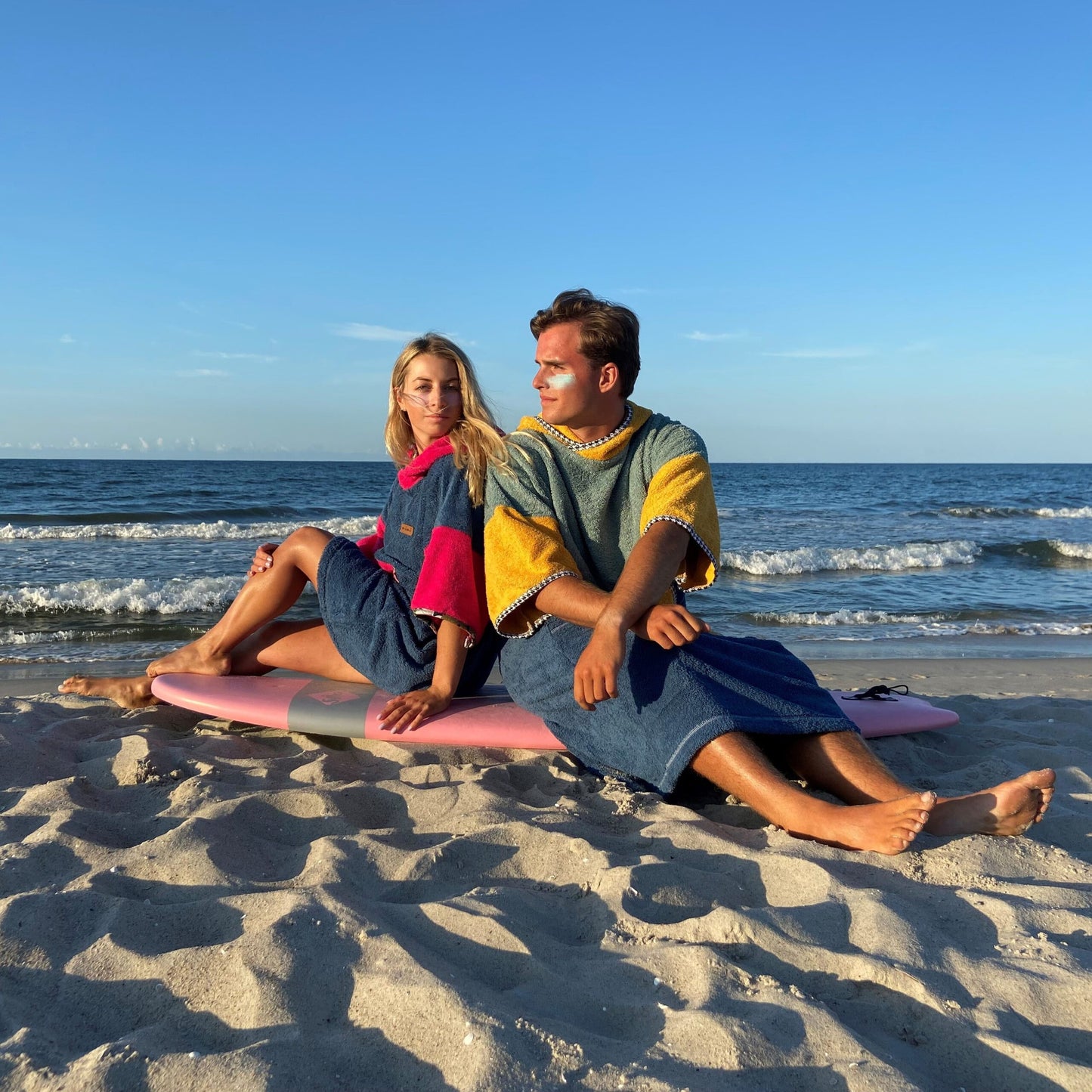 Ponczo plażowe California z bawełnianej frotte