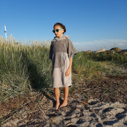 Surf Ponczo Gray Mint - bawełna frotte