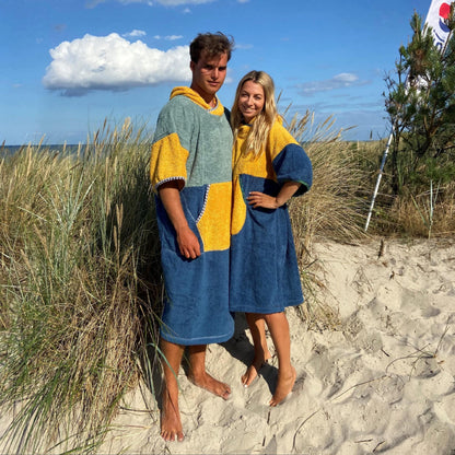 Ponczo plażowe California z bawełnianej frotte