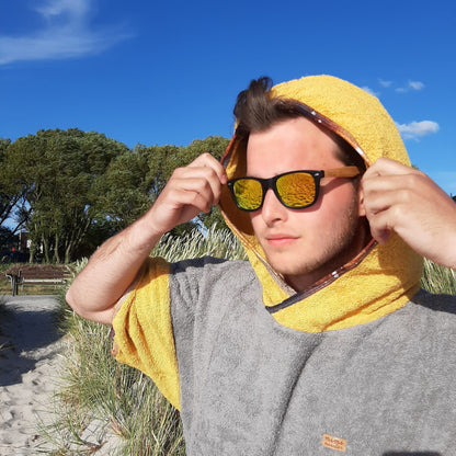 Surf Ponczo Spicy Mustard - bawełna frotte