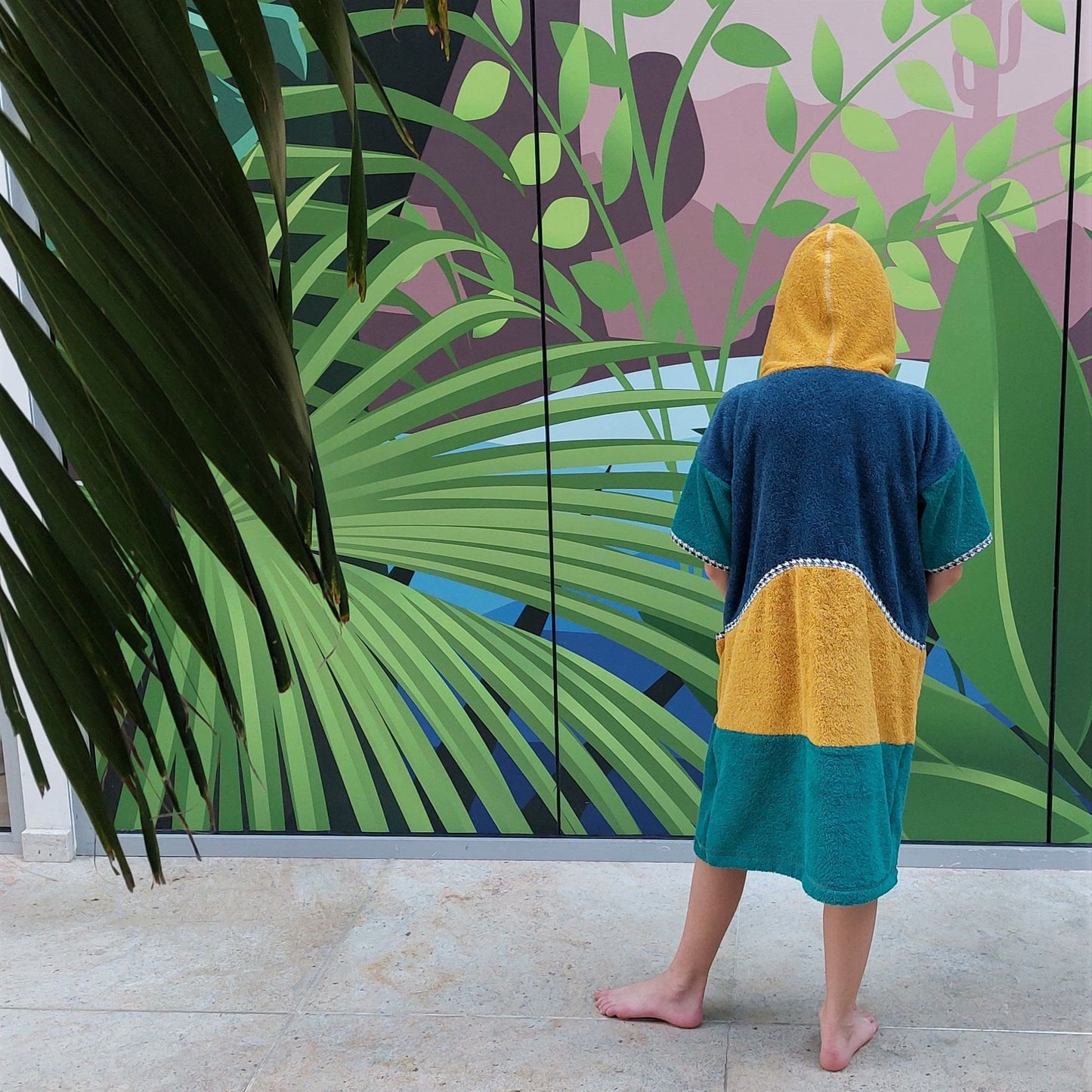 Surf Ponczo Tricolore - bawełna frotte