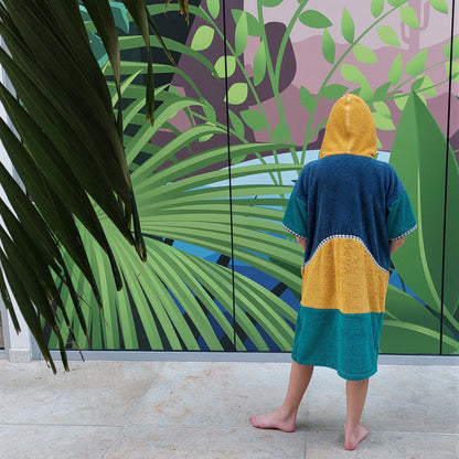 Surf Ponczo Tricolore - bawełna frotte