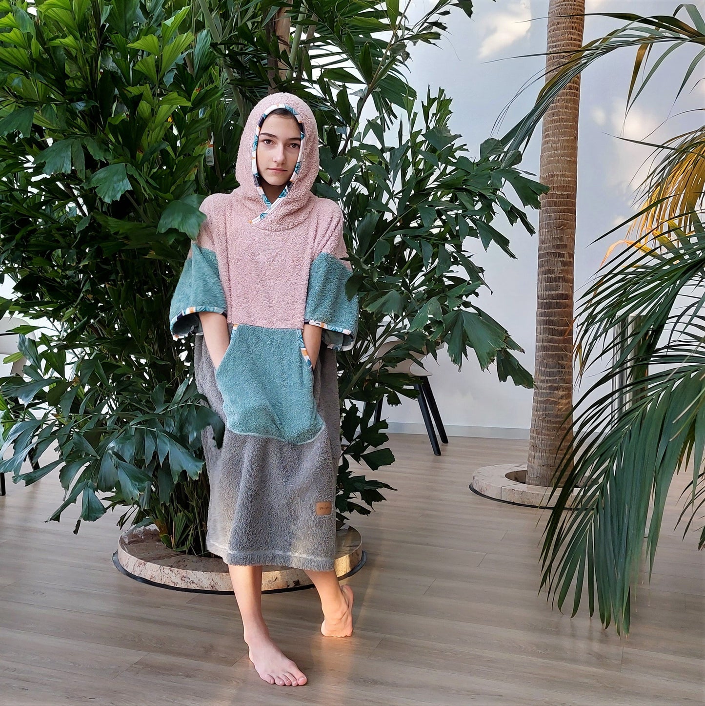 Surf Ponczo Pastel Beach - bawełna frotte