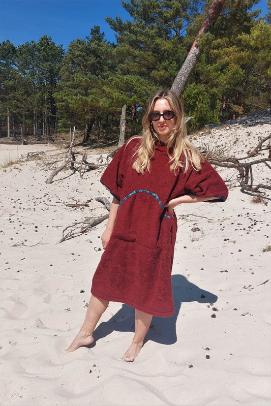 Ponczo Plażowe Scarlett - frotte bawełniane