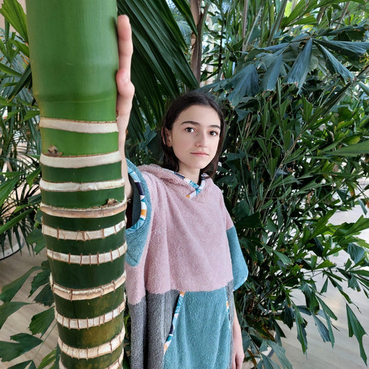 Surf Ponczo Pastel Beach - bawełna frotte