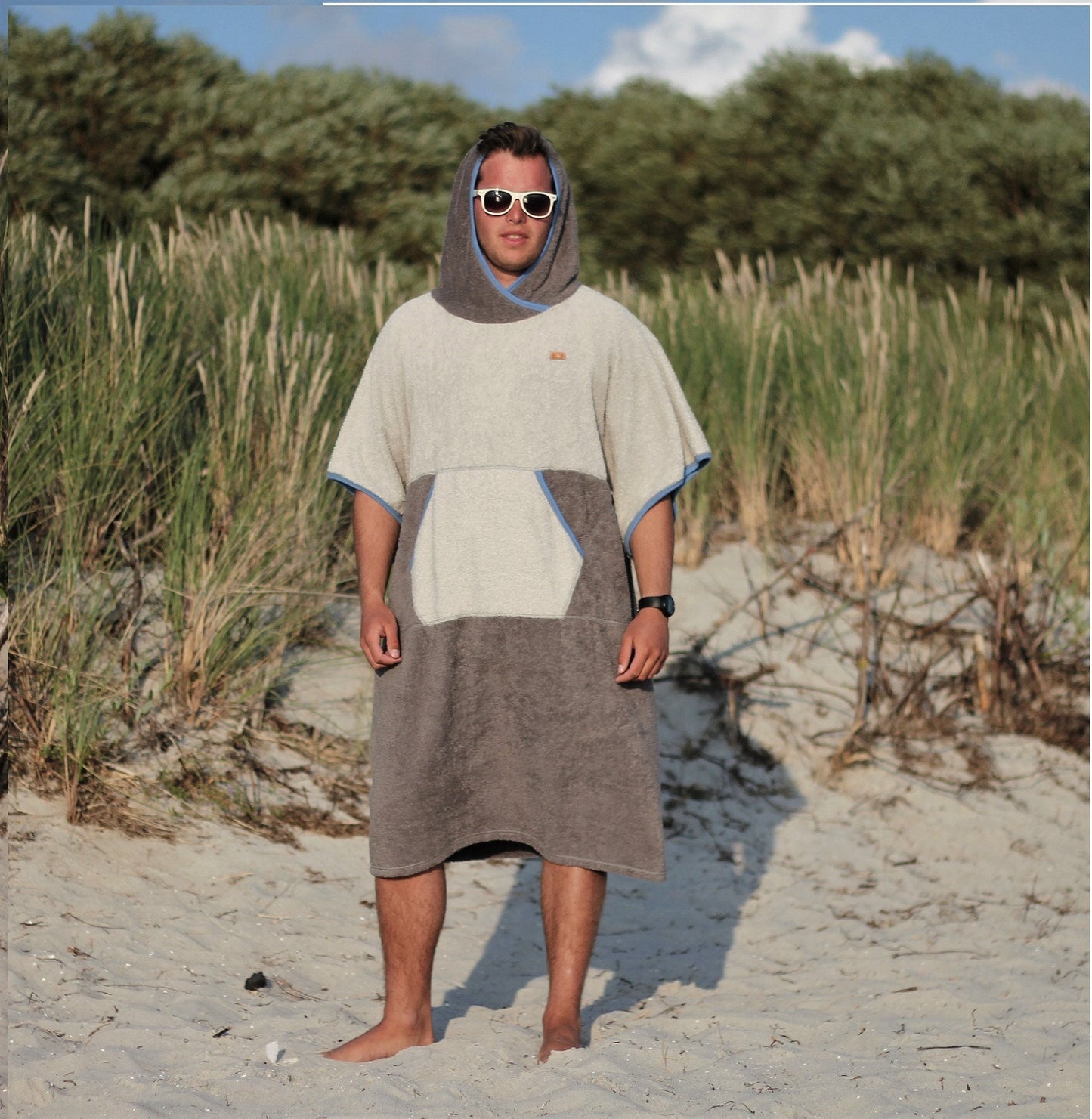 Surf Ponczo Blue Sailor - bawełna frotte