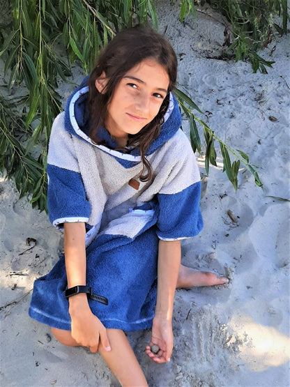 Ponczo kąpielowe Blue Star dla dzieci i dorosłych