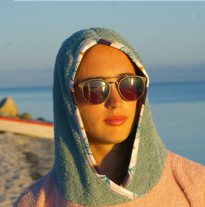 Ponczo kąpielowe damskie Green Sage