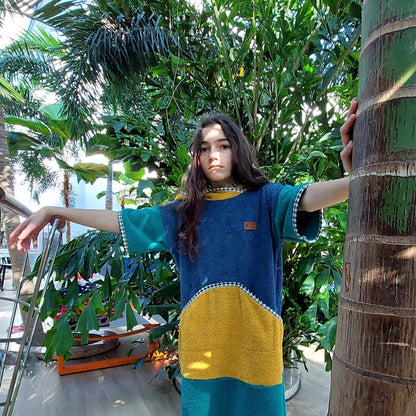 Surf Ponczo Tricolore - bawełna frotte