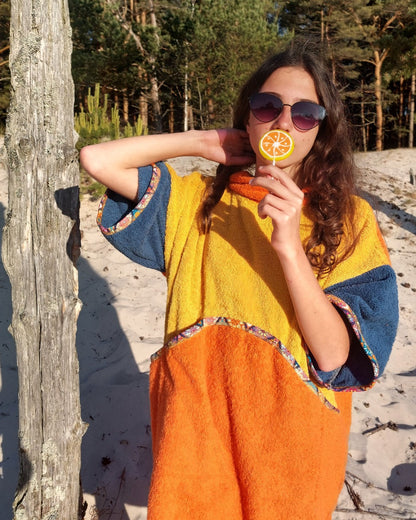 Ponczo kąpielowe Lollypop - bawełna frotte