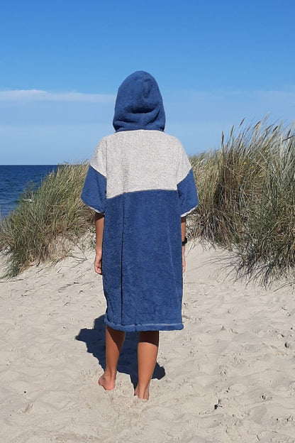 Ponczo kąpielowe Blue Star dla dzieci i dorosłych