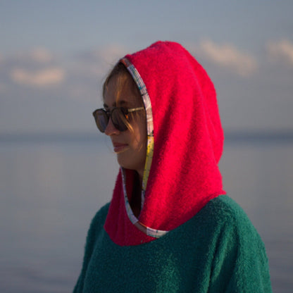 Ponczo plażowe Green Energy - bawełna frotte