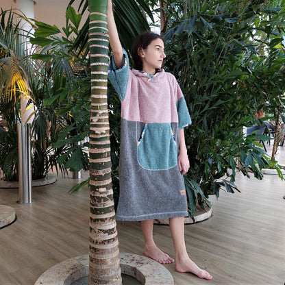 Surf Ponczo Pastel Beach - bawełna frotte