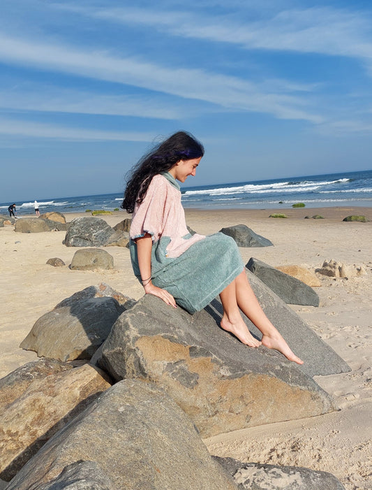 Ponczo kąpielowe Bamboo Beach - bambusowa frotte