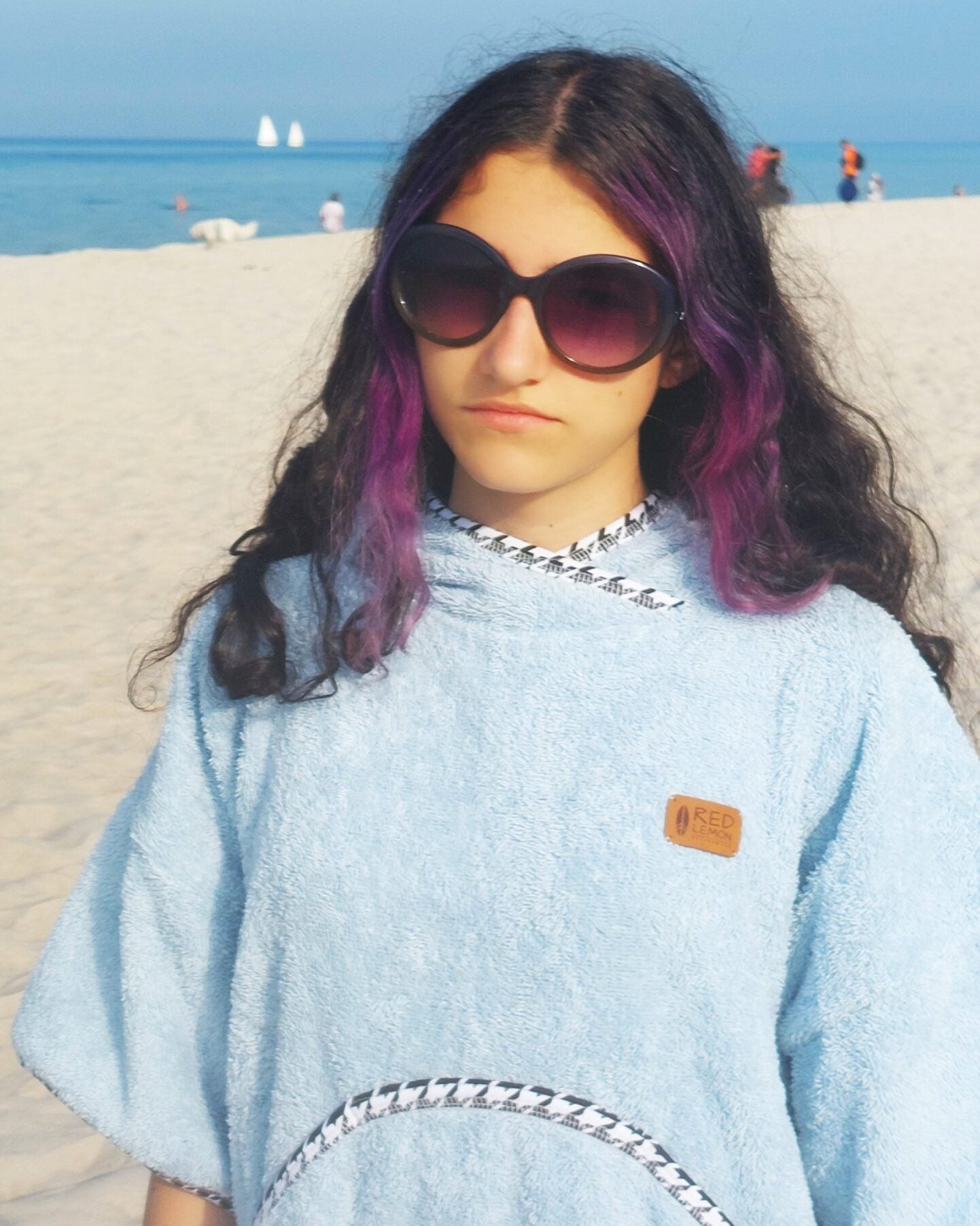 Ponczo Plażowe Just Blue - bawełna frotte