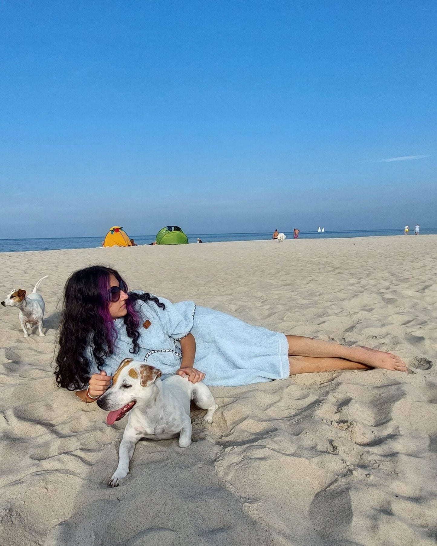 Ponczo Plażowe Just Blue - bawełna frotte