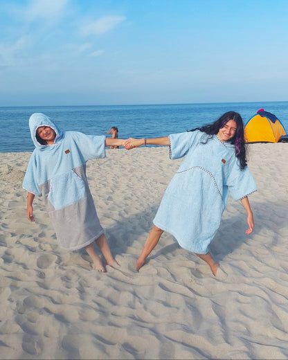 Ponczo Plażowe Just Blue - bawełna frotte