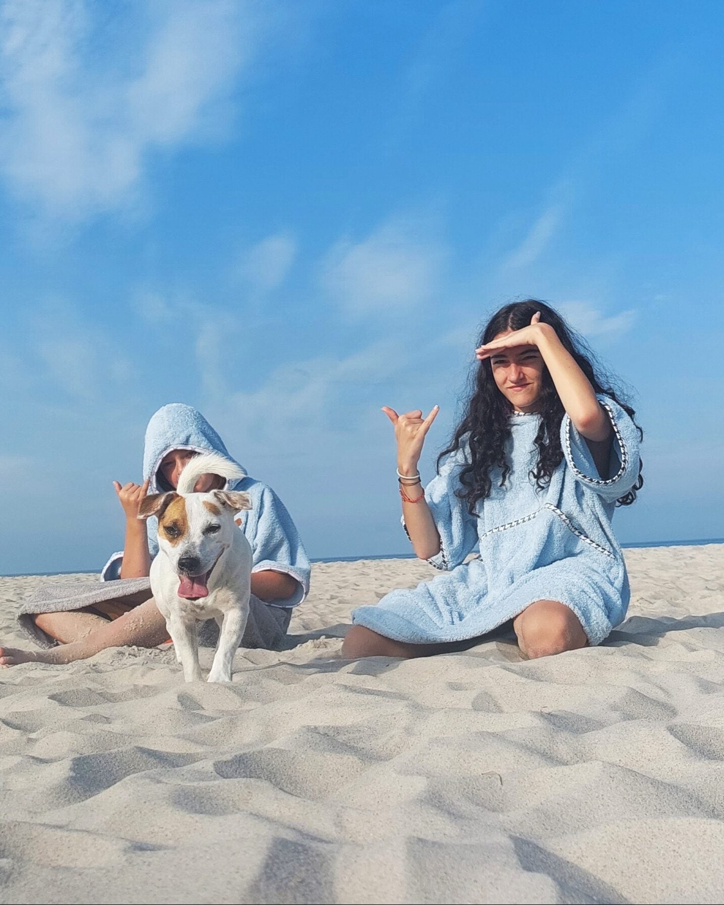 Ponczo Plażowe Just Blue - bawełna frotte