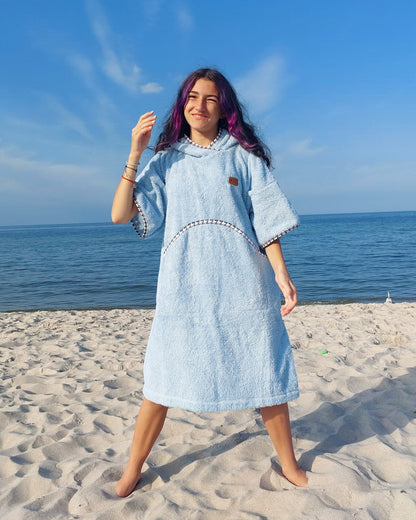 Ponczo Plażowe Just Blue - bawełna frotte